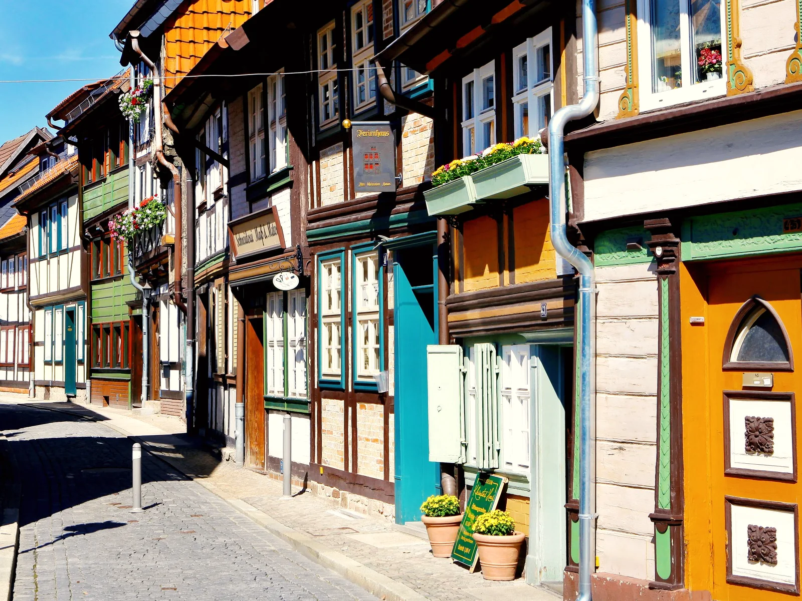Bunte Fachwerkgassen der Wernigeröder Altstadt